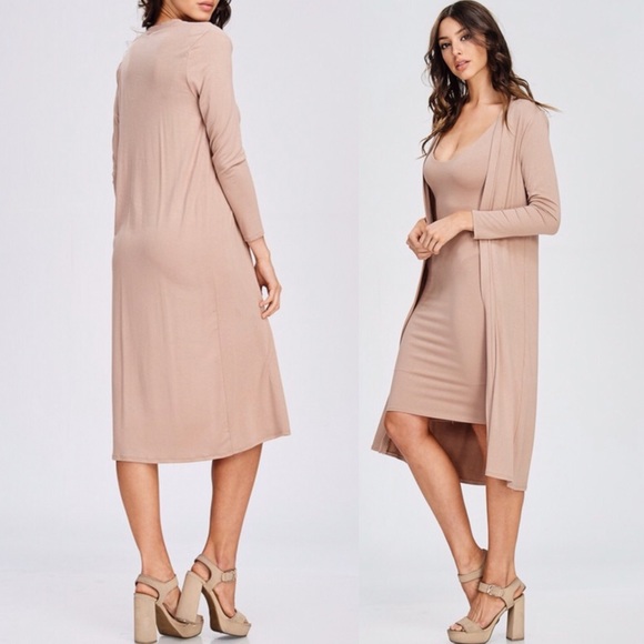 RELISTED SIZES STILL AVAILABLE BodyCon Tank Dress/Duster Set - Picture 3 of 4